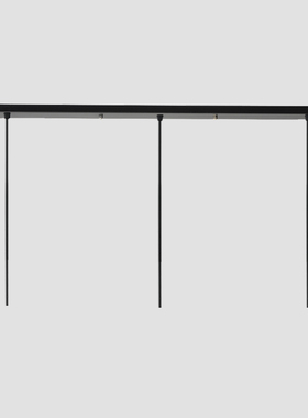 黑色白色一字长条吸顶盘长方形圆形吊灯配件两头三头多头灯具底座