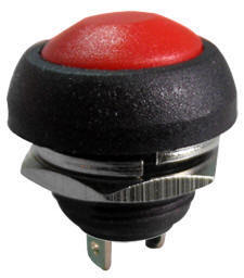 圆型红色按钮开关防水IP65按键电源开关PBS-33B红黑色复位开孔12M