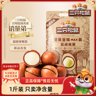 【三只松鼠_量贩袋装夏威夷果500g】坚果零食孕妇营养健康干果