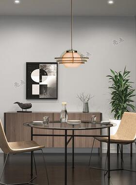 2025新款中古日落橙色客厅餐厅吊灯书房吧台咖啡厅时尚小众氛围灯