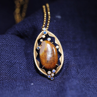 玉秀18K金镶和田玉金枝玉叶吊坠男女款定制苏工籽料羊脂玉带证书