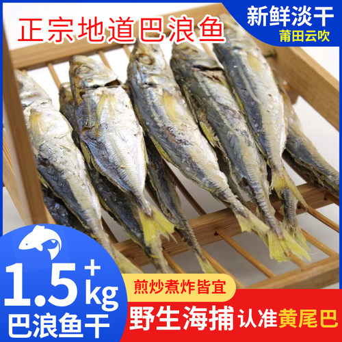 新鲜黄尾巴浪鱼干即食福建特产