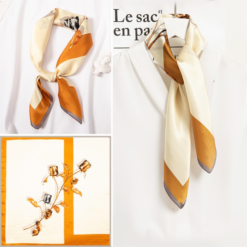 真丝丝巾法式百搭小方巾