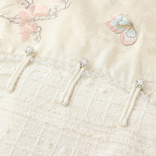 年后发 名媛千金风高端刺绣A字裙袖 连衣裙春季 P0185 新中式