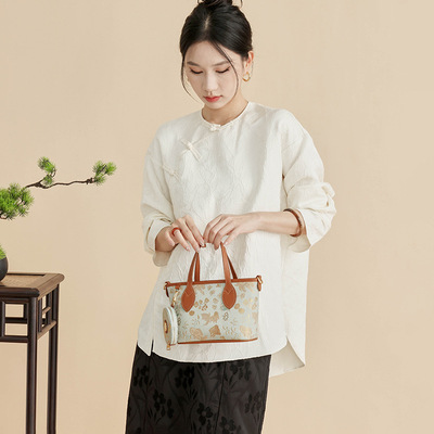 秋冬新款宋锦新中式真丝桑蚕丝