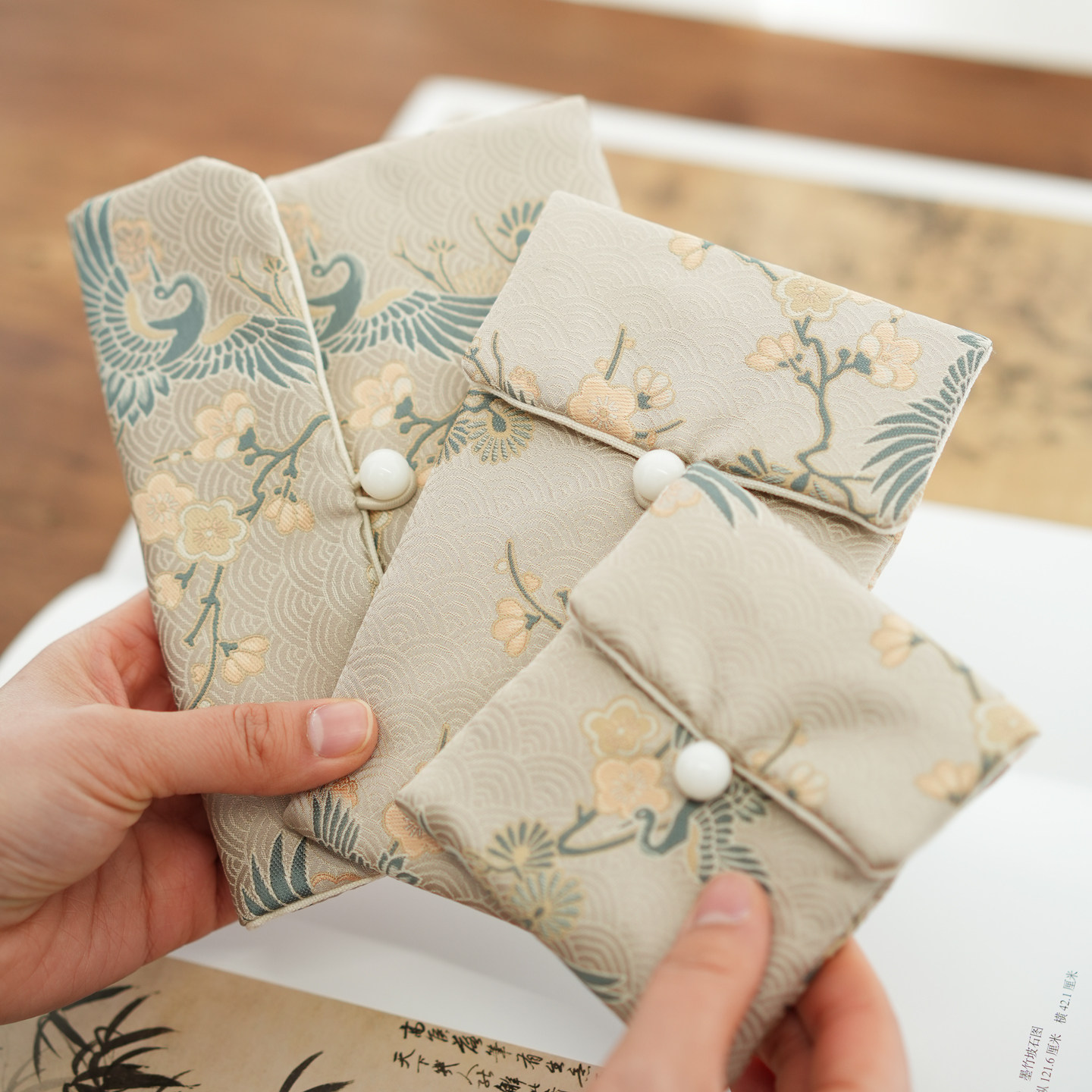 高档加厚纽扣首饰珠宝收纳布袋子文玩手串子包装布袋饰品零钱包