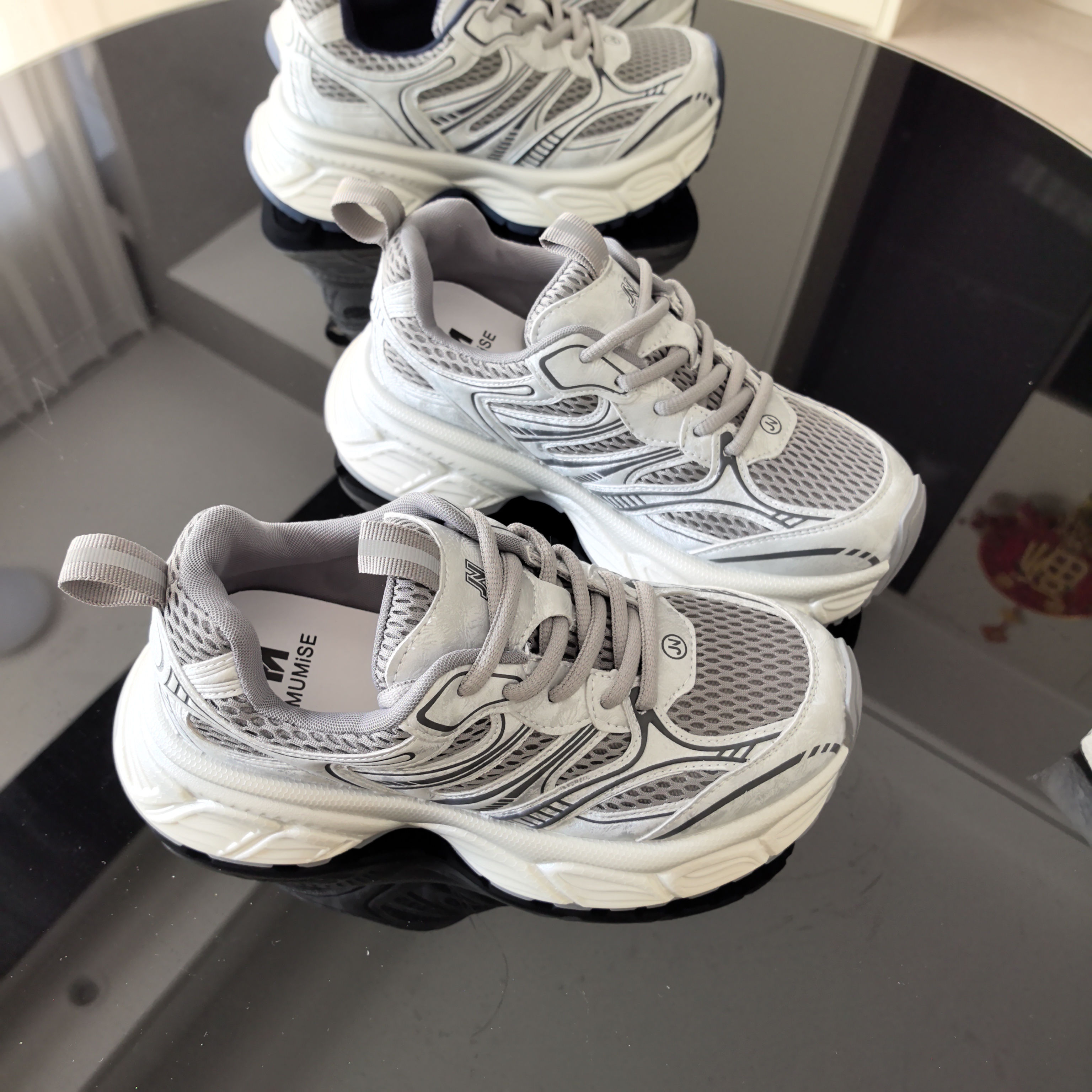 实体断码捡漏厚底增高老爹鞋女2025秋季新款网面运动休闲鞋跑步鞋