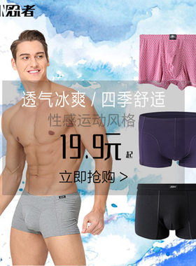 忍者内裤男士男透气凸平角四角