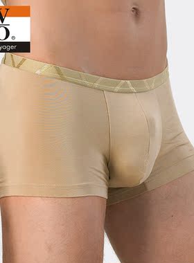 VO专柜正品男士平角裤男内裤莫代尔中腰细边舒适透气金属腰边内裤