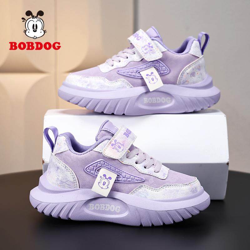 巴布豆女童皮面防水运动鞋