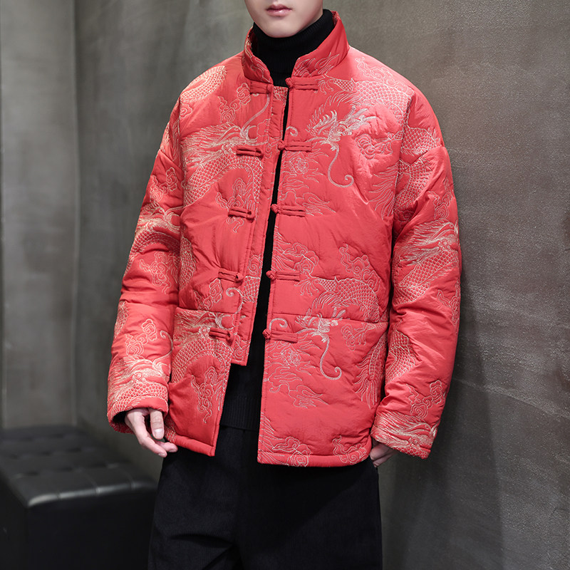 冬季风棉衣青年复古刺绣唐装加厚潮流棉服男MY2317-P155,男装棉衣,电商A118