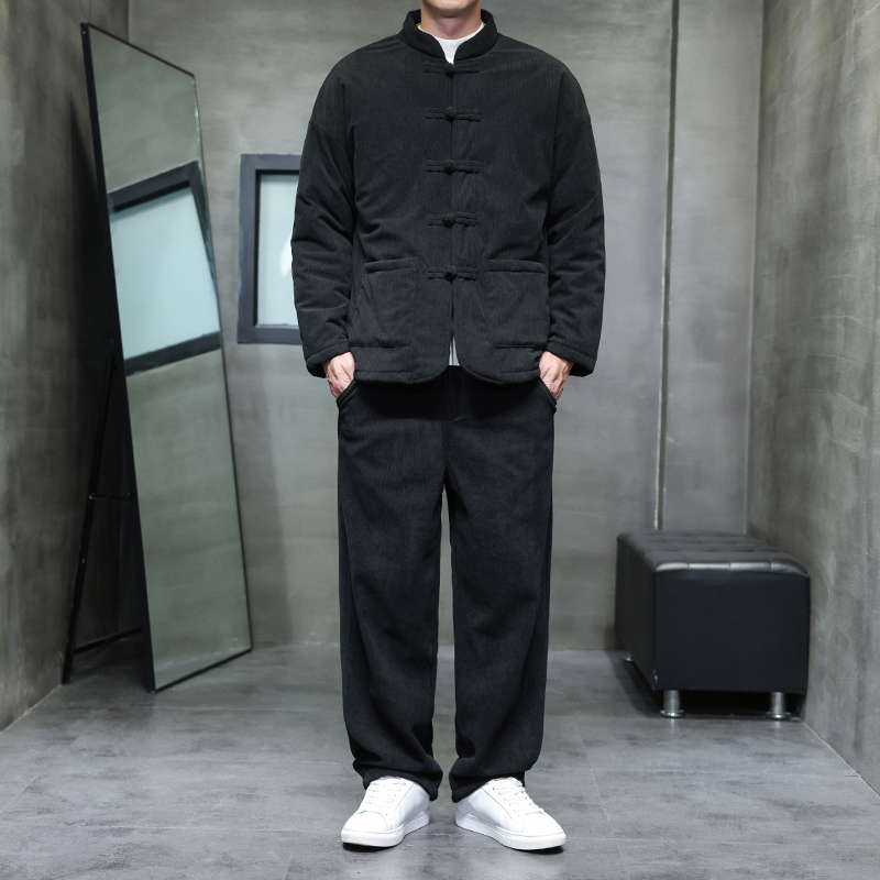 冬季风男装唐装棉衣套装大码两件套A118-TZ7701P200抖音控298，男装棉衣，电商A118