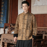 秋季风大码男装夹克复古唐装汉服蟒纹中式外套A118-A8821P120，男装夹克，电商A118
