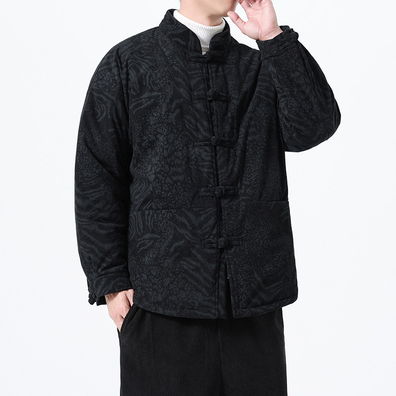 冬季风男装棉衣复古大码唐装保暖加厚外套A118-MY6611P145,男装棉衣,电商A118