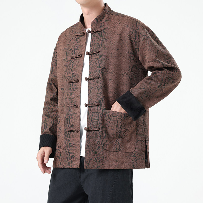 春季风男装新中式夹克复古唐装汉服蟒纹外套A118-A8821P120,男装夹克,电商A118