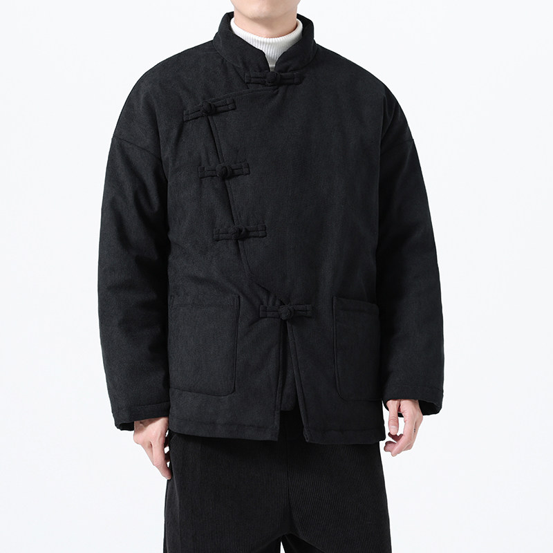 2025冬季风唐装棉衣灯芯绒大码加厚棉袄男A118-MY6615P165,男装棉衣,电商A118