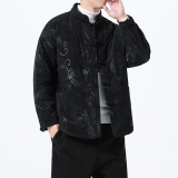 冬季风唐装棉衣灯芯绒龙纹复古保暖男士外套A118-MY6612P145，男装棉衣，电商A118