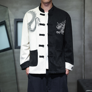 2025秋冬季风男装刺绣唐装新中式拼接夹克外套A118-A8806P120,男装夹克,电商A118