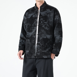 春季风男装新中式夹克印花复古唐装汉服外套A118-A8823P120,男装夹克,电商A118