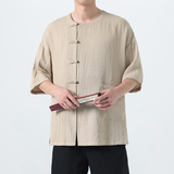 夏季风男装唐装汉服中式复古大码短袖T恤A118-T008P70控99，男装T恤，电商A118