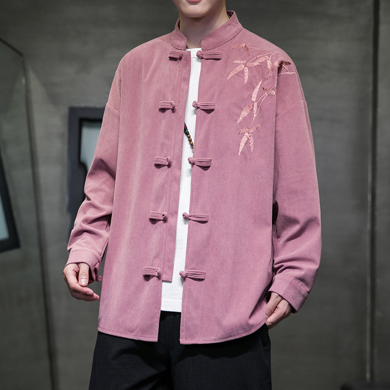 2025秋冬风男装夹克衬衫新中式大码唐装汉服外套A118-C823P70图片