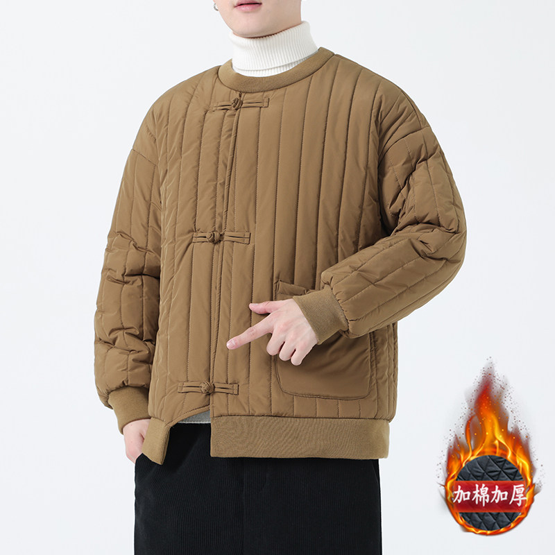 冬季风棉衣圆领套头加厚卫衣唐装条纹保暖外套MY2036-P135,男装棉衣,电商A118