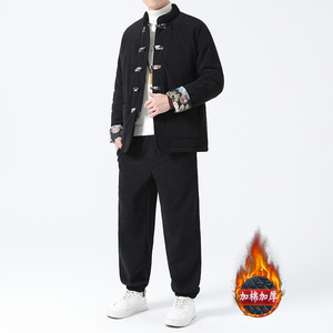 冬季风男装棉衣唐装中式复古保暖加厚棉袄套装A118-TZ12P205图片