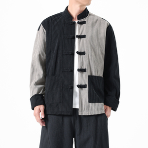 2025春季风夹克新中式唐装汉服复古拼接外套男A118-A8825P115