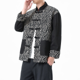 秋季风男装牛仔夹克中式复古唐装汉服拼接外套A118-A8807P125，男装工装外套，电商A118
