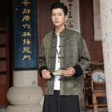 2025春季风男装夹克唐装中式复古蟒纹印花外套A118-A8821P120，男装夹克，电商A118