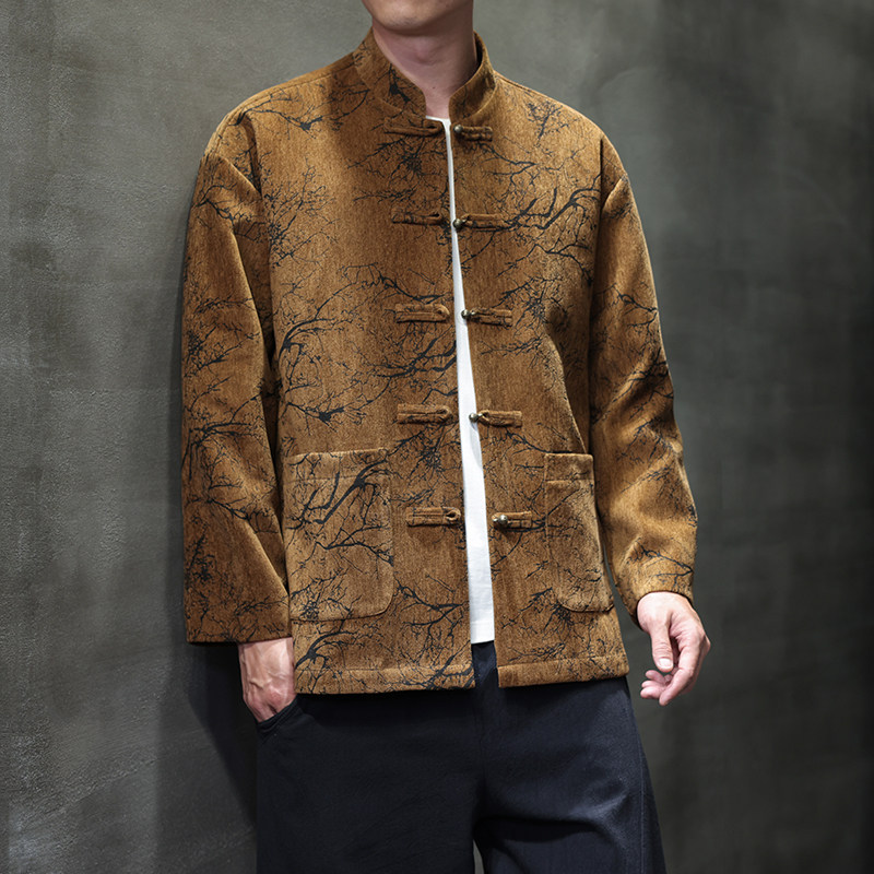 春季风新中式唐装汉服复古提花夹克外套大码男A118-A8818P120,男装夹克,电商A118