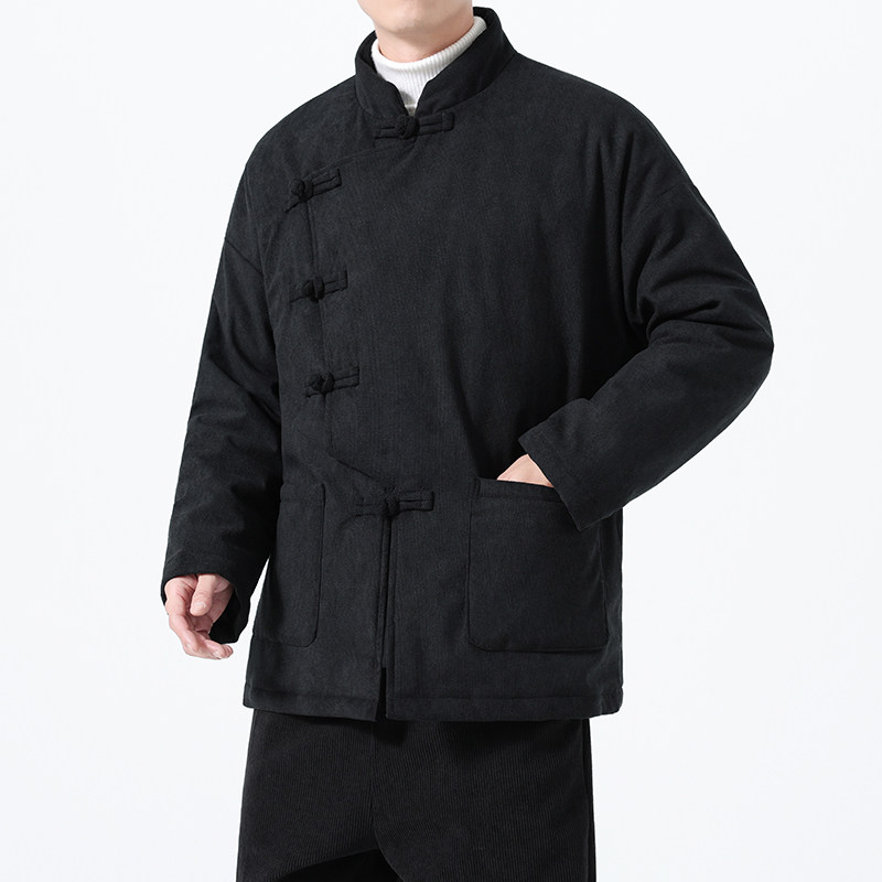 2025冬季风唐装棉衣灯芯绒大码加厚棉袄男A118-MY6615P165,男装棉衣,电商A118