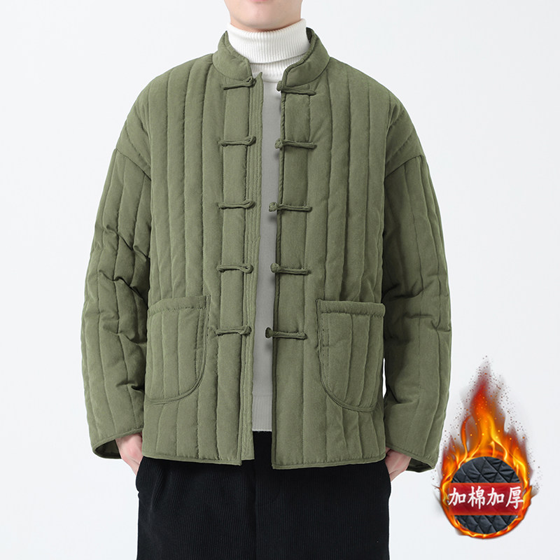 2025冬季风棉衣唐装外套条纹加厚保暖大码袄子男MY2301-P115图片