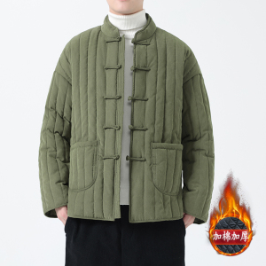 2025冬季风棉衣唐装外套条纹加厚保暖大码袄子男MY2301-P115图片