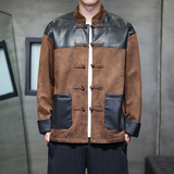 秋季风夹克中式复古唐装汉服青年印花外套男A118-A8831P120，男装夹克，电商A118