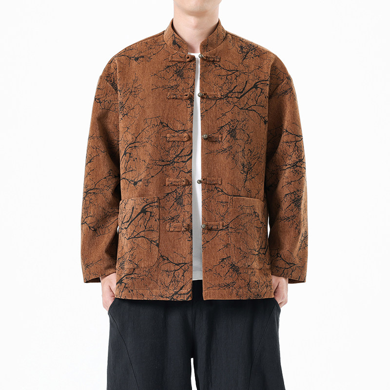 春季风男装外套新中式提花复古唐装汉服夹克A118-A8818P120图片