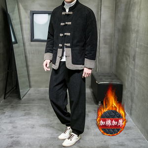 冬季风棉衣男装唐装中式复古加厚保暖两件套A118-MY01P205图片