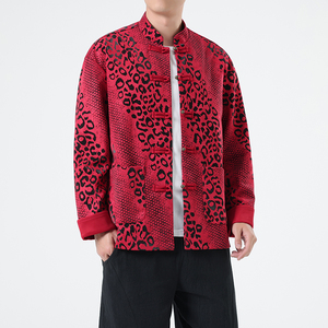 2025春季风男装新中式夹克唐装汉服豹纹外套A118-A8816P120图片