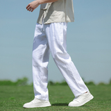 纯亚麻风男装大码复古透气直筒长裤休闲裤A118-K918P115，男装休闲裤，电商A118