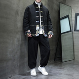 冬季风灯芯绒棉衣套装唐装中式拼接保暖棉袄男A118-TZ09P205，男装棉衣，电商A118