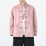秋季风男装唐装汉服麂皮绒夹克中山装盘扣外套A118-A8835P115，男装夹克，电商A118