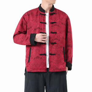 春季风男装新中式双面穿夹克复古唐装汉服外套A118-A8809P145图片