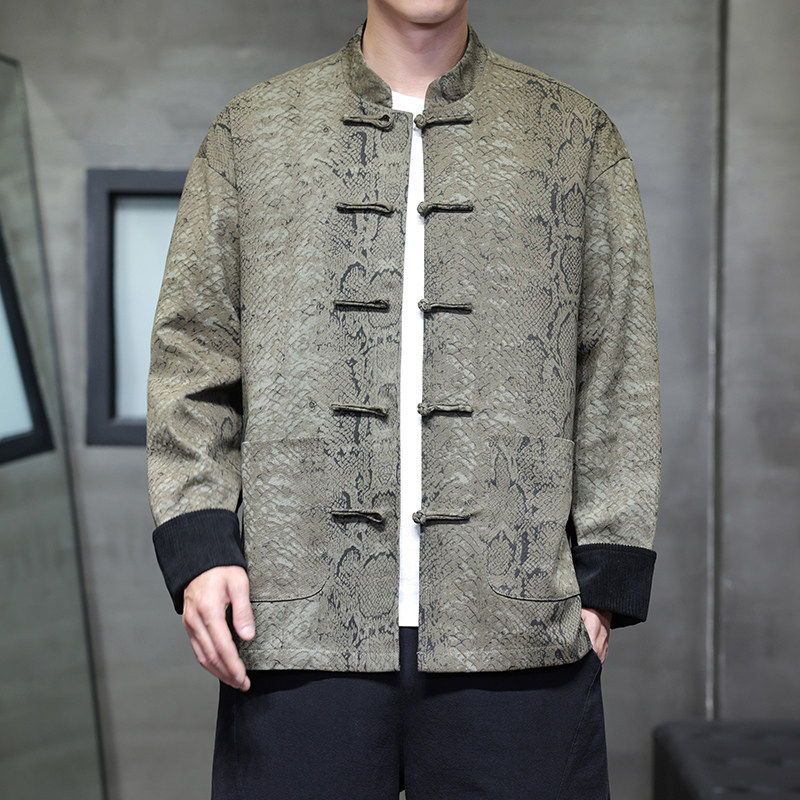 春季风新中式夹克唐装汉服青年大码复古外套男A118-A8821P120,男装夹克,电商A118