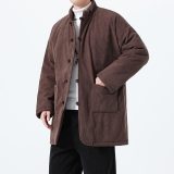 冬季风唐装灯芯绒棉衣保暖大码男士立领外套A118-MY6609P165，男装棉衣，电商A118