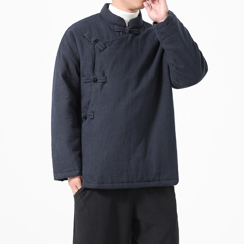 冬季风棉衣苎麻大码唐装保暖外套男A118-MY6607P175抖音控268,男装棉衣,电商A118