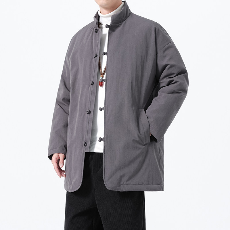 90%白鸭绒冬季风男装唐装复古羽绒服保暖外套A118-YR207P285,男装羽绒服,电商A118