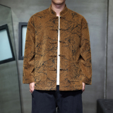 春季风新中式唐装汉服复古提花夹克外套大码男A118-A8818P120，男装夹克，电商A118