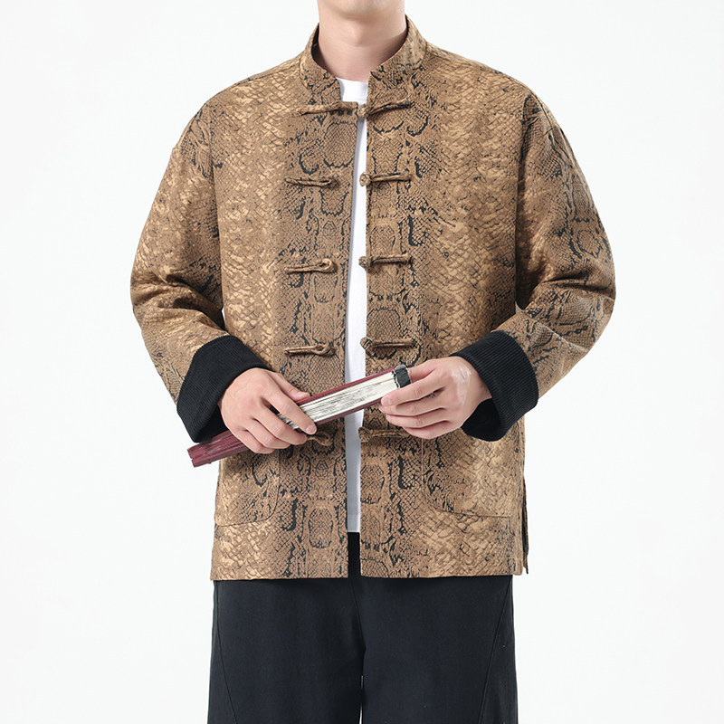 春季风男装新中式夹克复古唐装汉服蟒纹外套A118-A8821P120,男装夹克,电商A118