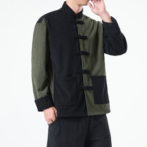 春季风夹克新中式唐装汉服复古拼接大码外套男A118-A8825P115图片