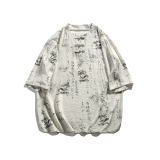 夏季风男装大码宽松短袖新中式冰丝印花T恤A118-T501P60控78，男装T恤，电商A118